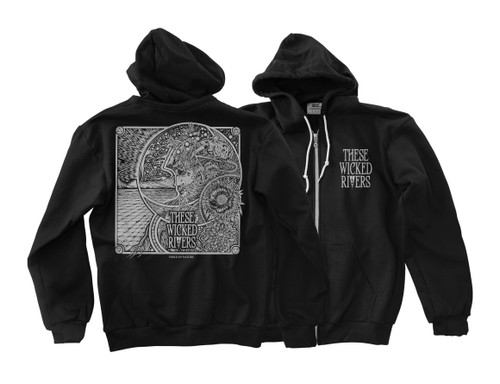 These Wicked Rivers 'Force Of Nature' (Black) Zip Up Hoodie