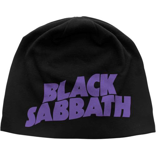 Black Sabbath 'Purple Logo JD Print' (Black) Beanie Hat