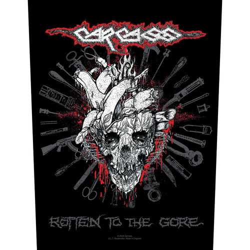 Carcass 'Rotten To The Gore' (Black) Back Patch