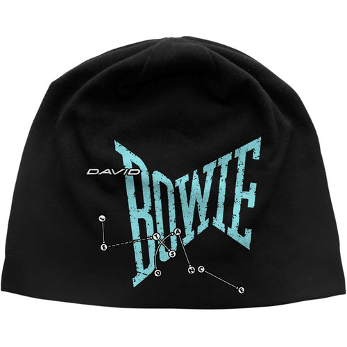 David Bowie 'Let's Dance JD Print' (Black) Beanie Hat
