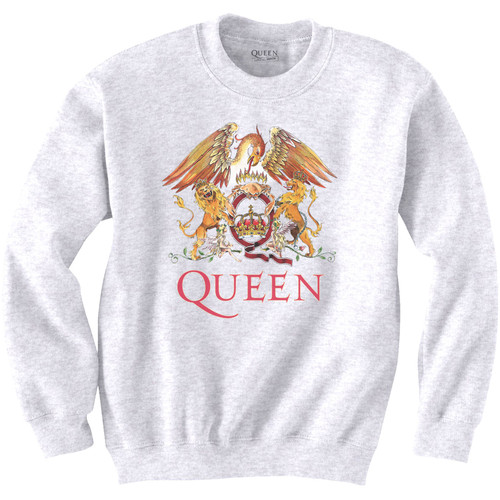 Queen 'Classic Crest' (White) Sweatshirt