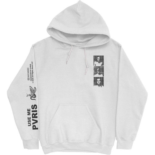 PVRIS 'Use Me Copyright' (White) Pull Over Hoodie Front