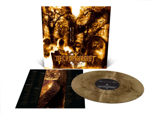 Necrophagist 'Epitaph' LP Translucent Gold and Black Galaxy Effect Merge Vinyl