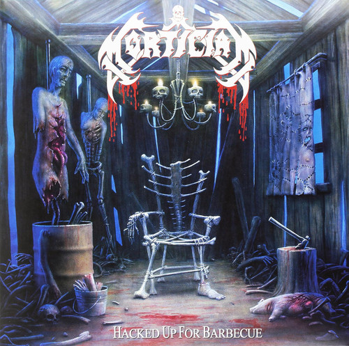 Mortician 'Hacked Up For Barbecue' 2LP White Silver Splatter Vinyl