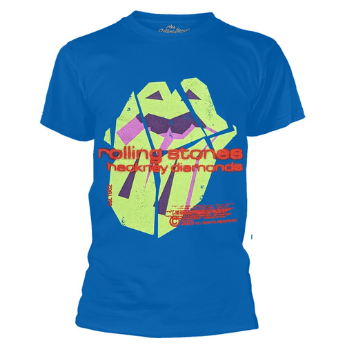 The Rolling Stones 'Hackney Diamonds Neon Tongue' (Blue) T-Shirt