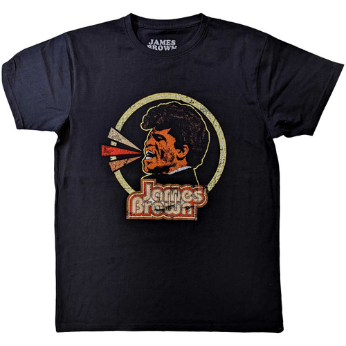James Brown 'Circle & Logo' (Black) T-Shirt