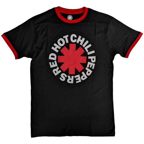 Red Hot Chili Peppers 'Classic Asterisk' (Black) Eco Ringer T-Shirt