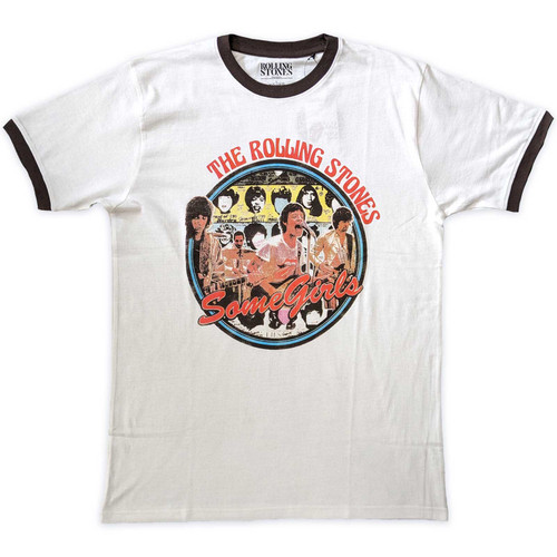 The Rolling Stones 'Some Girls Circle' (White) Eco Ringer T-Shirt