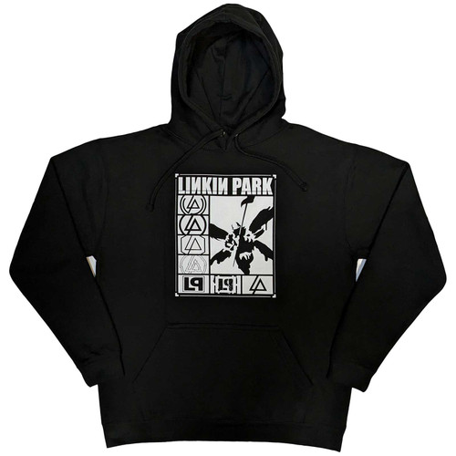 Linkin Park 'Logos Rectangle' (Black) Pull Over Hoodie