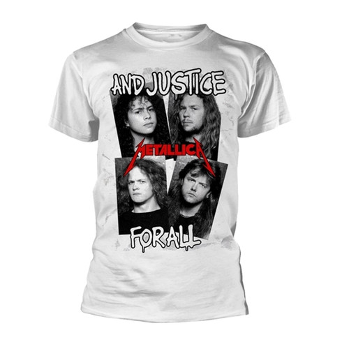 Metallica 'Faces First Four Albums' (White) T-Shirt