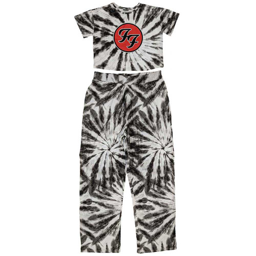 Foo Fighters 'FF Logo' (Black & White) Womens Pyjama Set