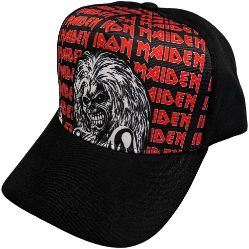 Iron Maiden 'Eddie Logo Repeat' (Black) Baseball Cap