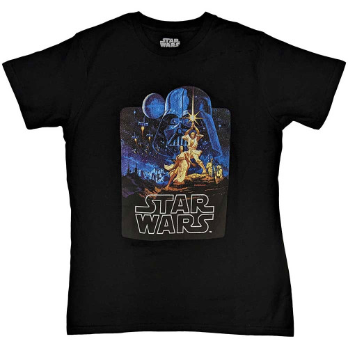 Star Wars 'A New Hope Poster' (Black) T-Shirt