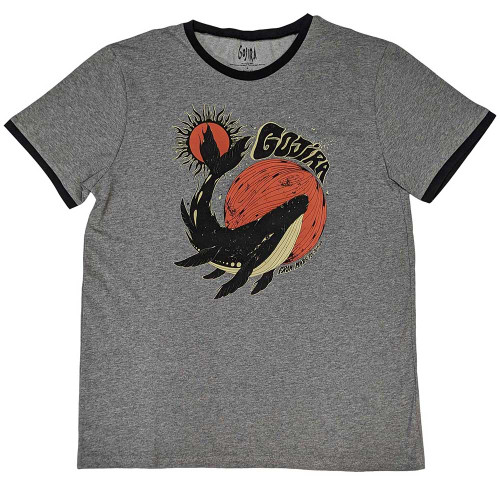 Gojira 'Whale' (Grey) Ringer T-Shirt