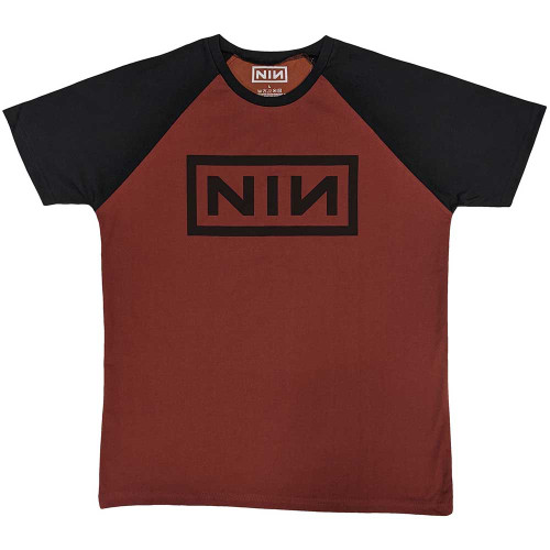 Nine Inch Nails 'Classic Logo' (Red & Black) Raglan T-Shirt