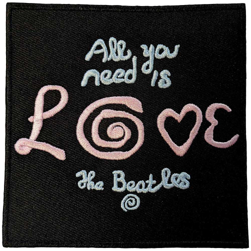 The Beatles 'All You Need Is Love' (Black) (Iron On) Patch