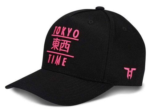 Tokyo Time 'TT Heritage Pink Logo' (Black) Baseball Cap