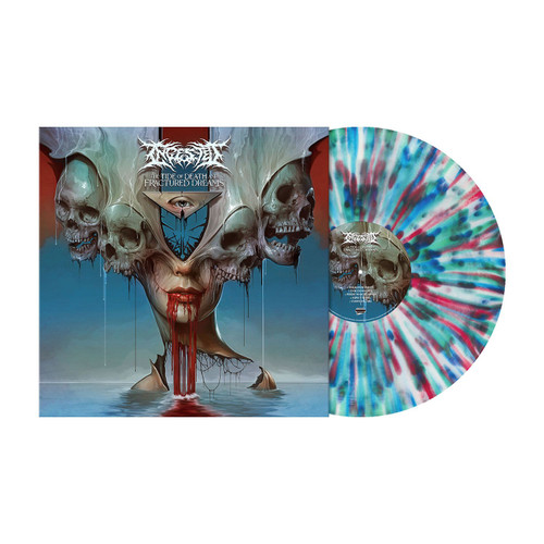 PRE-ORDER - Ingested 'The Tide of Death and Fractured Dreams' LP Transparent White, w/Blue Green & Red Splatter Vinyl - RELEASE DATE 5th April 2024