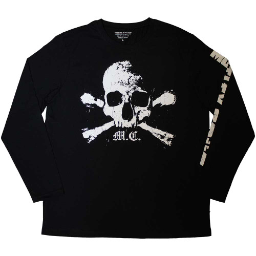 Mötley Crüe 'Orbit Skull' (Black) Long Sleeve Shirt