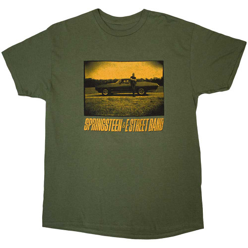 Bruce Springsteen 'Tour '23 Sepia Car' (Green) T-Shirt