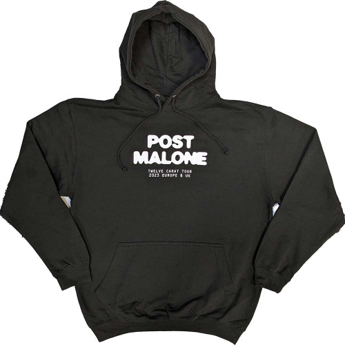 Post Malone 'Fangs 2023 Tour Dates' (Black) Pull Over Hoodie