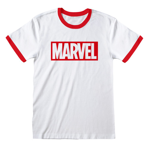 Marvel Comics 'Original Logo' (White) Ringer T-Shirt
