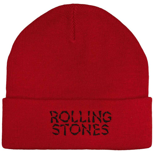 The Rolling Stones 'Hackney Diamonds Logo' (Red) Beanie Hat