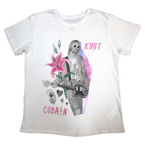 Kurt Cobain 'Flower' (White) T-Shirt