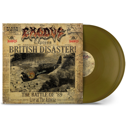Exodus 'British Disaster:The Battle Of ‘89 (Live At The Astoria)' 2LP 140g Limited Edition Gold Vinyl