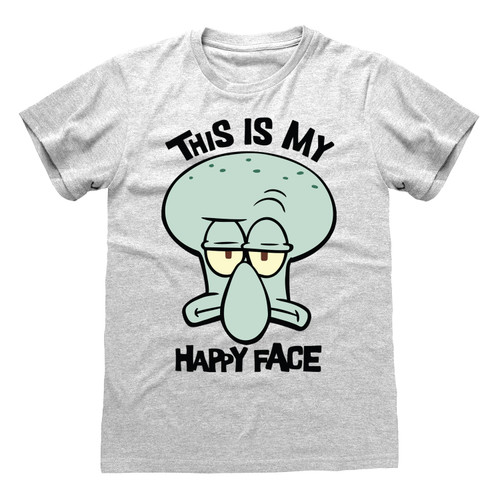 Spongebob Squarepants 'My Happy Fans' (Heather Grey) T-Shirt