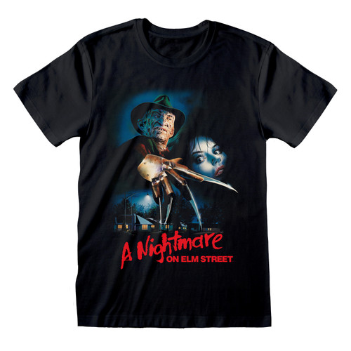 A Nightmare On Elm Street 'Logo Poster Art' (Black) T-Shirt