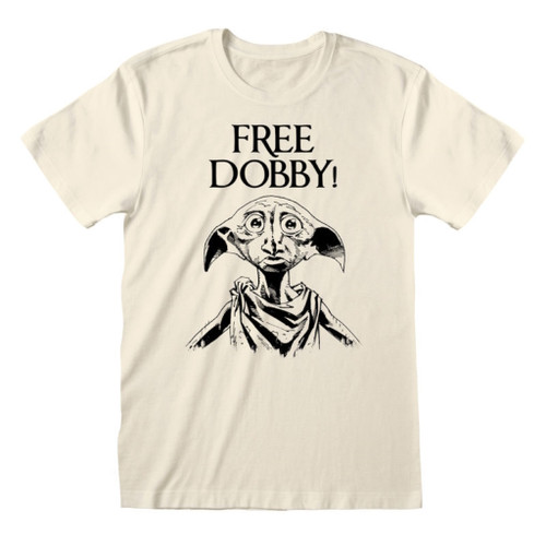 Harry Potter 'Free Dobby' (Natural) T-Shirt