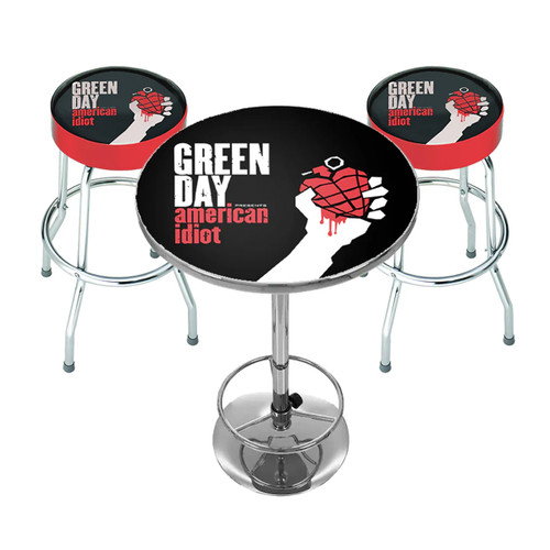 Green Day 'American Idiot' Rocksax Bar Stools and Table Set