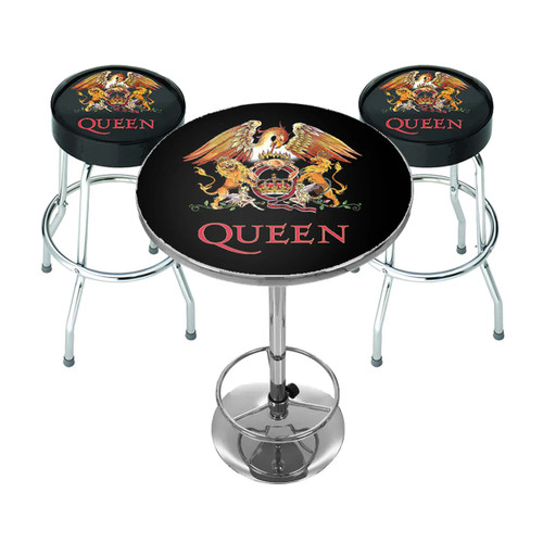Queen 'Classic Crest' Rocksax Bar Stools and Table Set