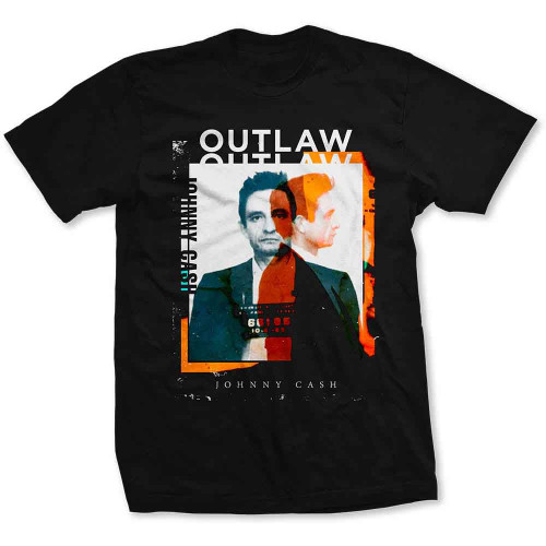 Johnny Cash 'Outlaw Photo' (Black) T-Shirt