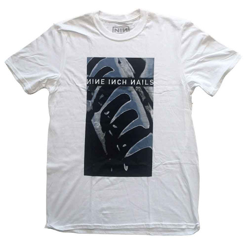 Nine Inch Nails 'Pretty Hate Machine' (White) T-Shirt Front Print