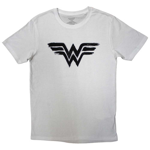 Wonder Woman 'Black Paint Logo' (White) T-Shirt