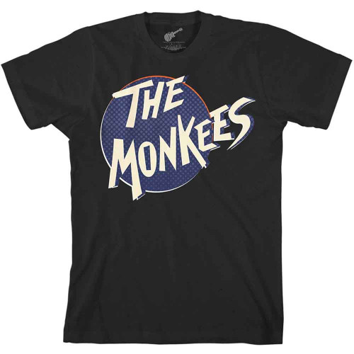 The Monkees 'Retro Dot Logo' (Black) T-Shirt