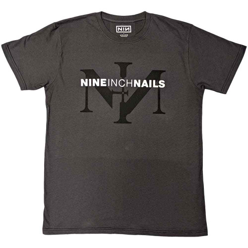 Nine Inch Nails 'Icon and Logo' (Grey) T-Shirt
