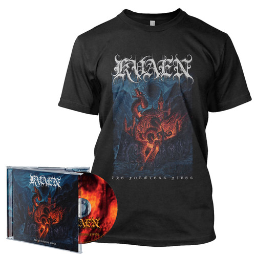 Kvaen 'The Formless Fires' CD Digipack & T-Shirt Bundle