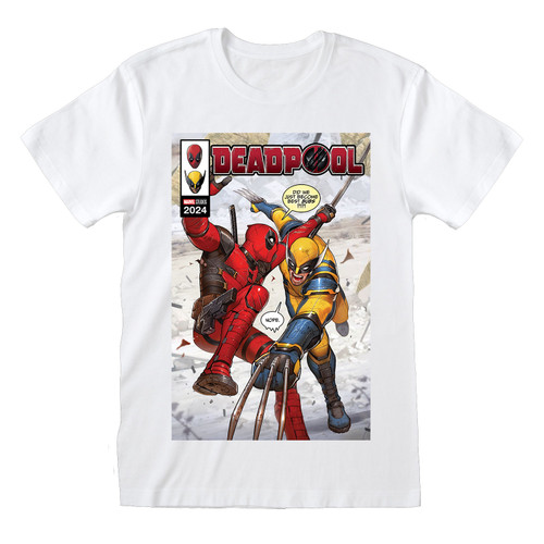 Deadpool 'Comic Book Cover' (White) T-Shirt