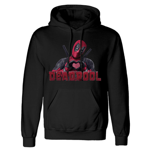 Deadpool 'Heart U' (Black) Pull Over Hoodie