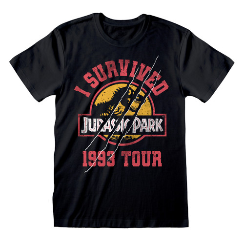 Jurassic Park 'I Survived 1993' (Black) T-Shirt