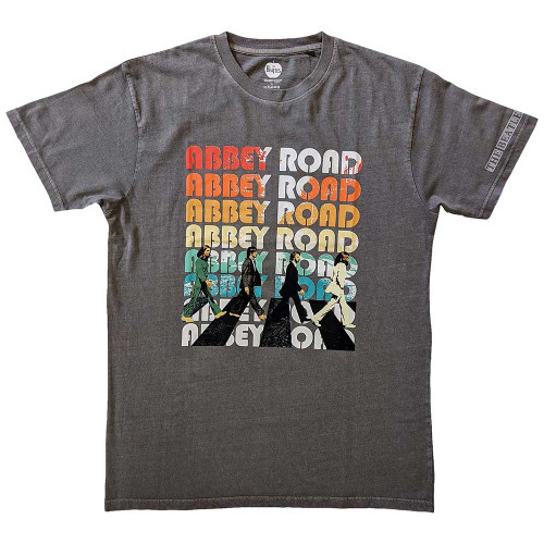 The Beatles 'Abbey Stacked' (Grey) Eco T-Shirt