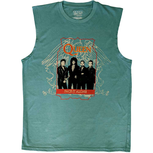 Queen 'Face It Alone' (Green) Eco Tank Vest