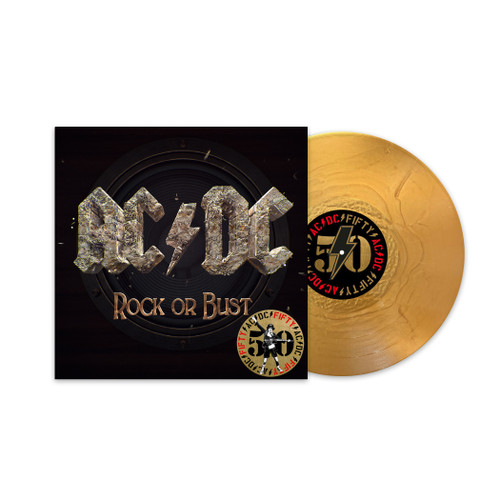 PRE-ORDER - AC/DC 'Rock Or Bust' (50th Anniversary) 2LP Gold Vinyl - RELEASE DATE 21st June 2024