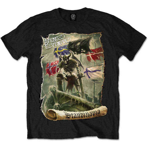 Avenged Sevenfold 'Scandinavia ' (Black) T-Shirt