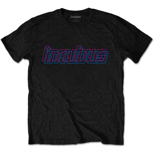 Incubus 'Trippy Neon' (Black) T-Shirt Front Print