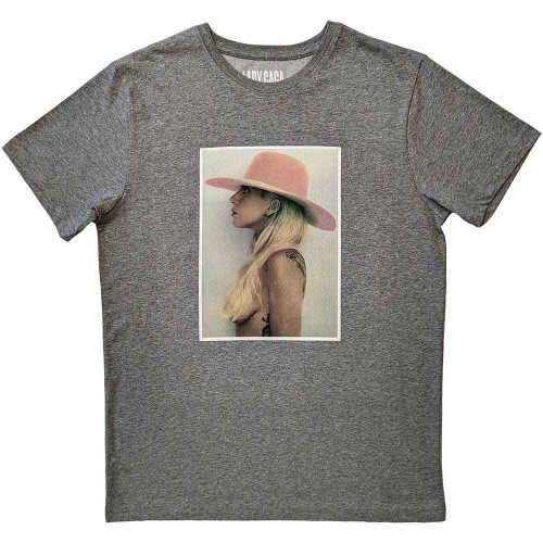 Lady Gaga 'Pink Hat' (Grey) T-Shirt