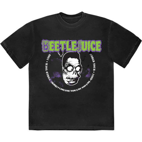 Beetlejuice '1988 World Tour' (Black) T-Shirt